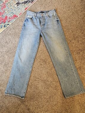 Modern American By Anthropolgie Light Wash Rexford High Full Jeans, Size 28